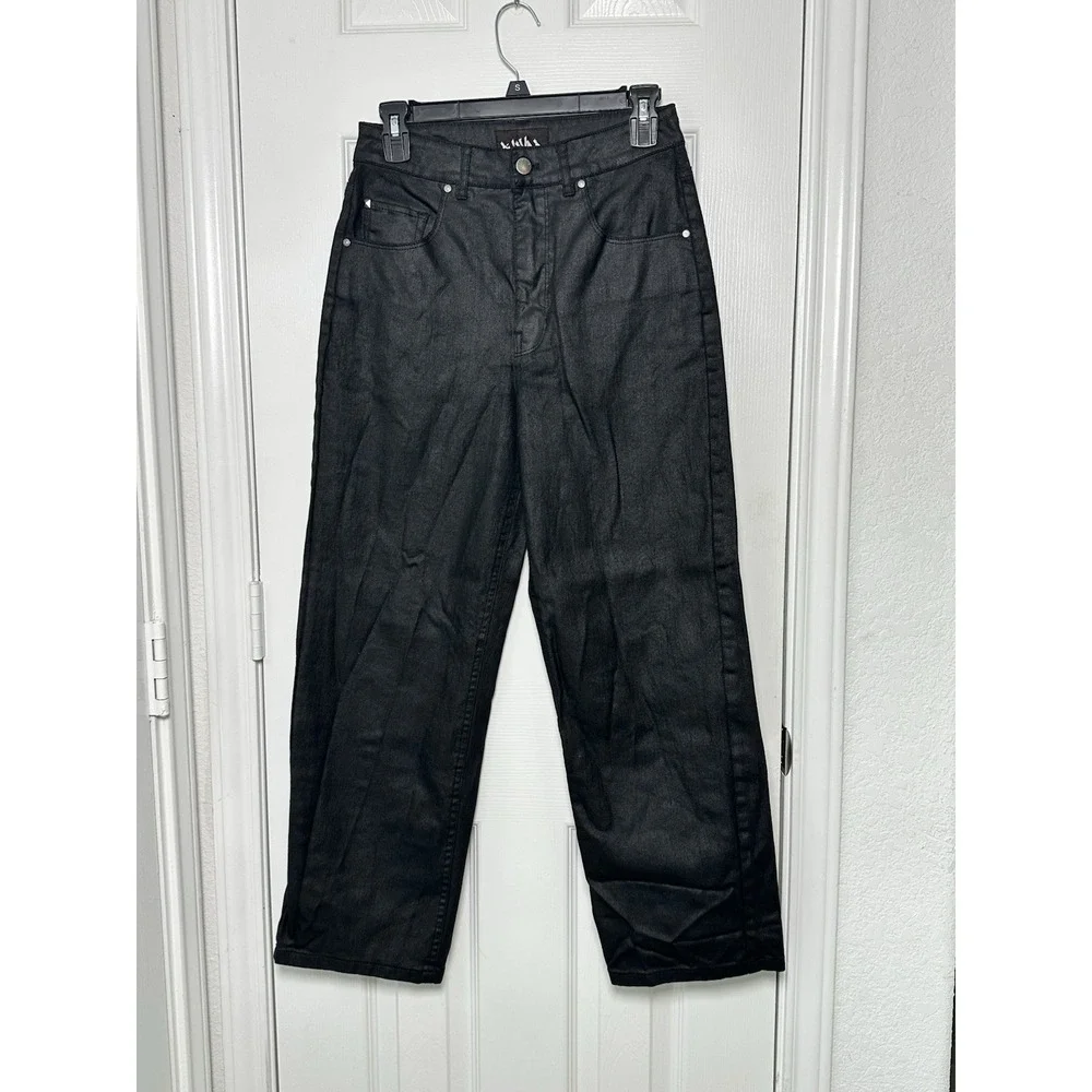 Empyre Tori Black Coated Women's Denim Jeans Size 4‎ Skater Streetwear Grunge